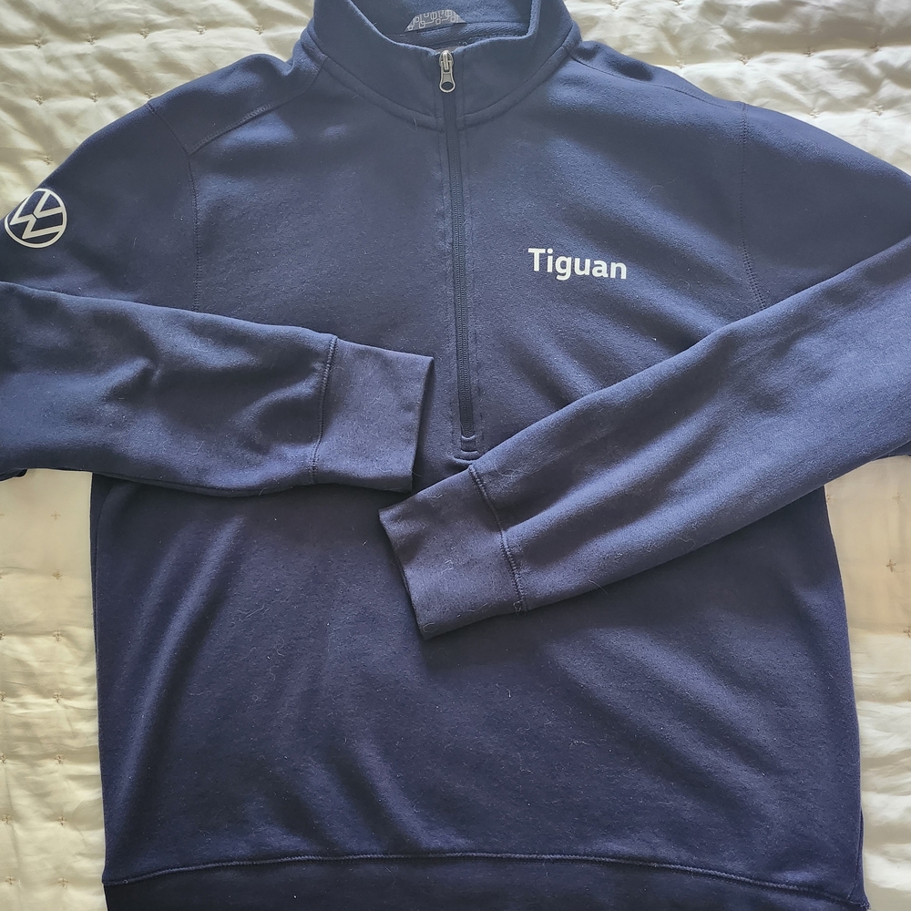 Tiguan Men's Navy Zip-Up Sweater